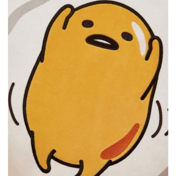 正版聯名 蛋黃哥 Gudetama 黃色可愛簡約風日常造型枕頭 抱枕 靠墊-細節圖4