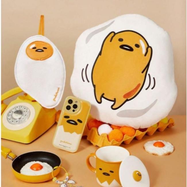 正版聯名 蛋黃哥 Gudetama 黃色可愛簡約風日常造型枕頭 抱枕 靠墊-細節圖5