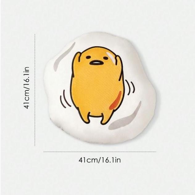 正版聯名 蛋黃哥 Gudetama 黃色可愛簡約風日常造型枕頭 抱枕 靠墊-細節圖7