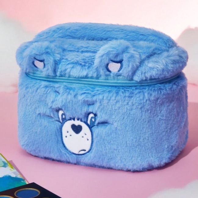 正版聯名 彩虹熊Care Bears 粉紅色毛絨化妝包附手柄 收納包-規格圖11