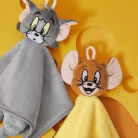 正版聯名 TOM &amp; JERRY湯姆貓和傑利鼠2 件組3D 卡通掛式擦手巾 毛巾