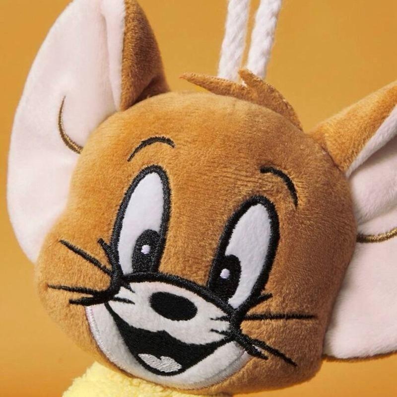 正版聯名 TOM & JERRY湯姆貓和傑利鼠2 件組3D 卡通掛式擦手巾 毛巾-細節圖6