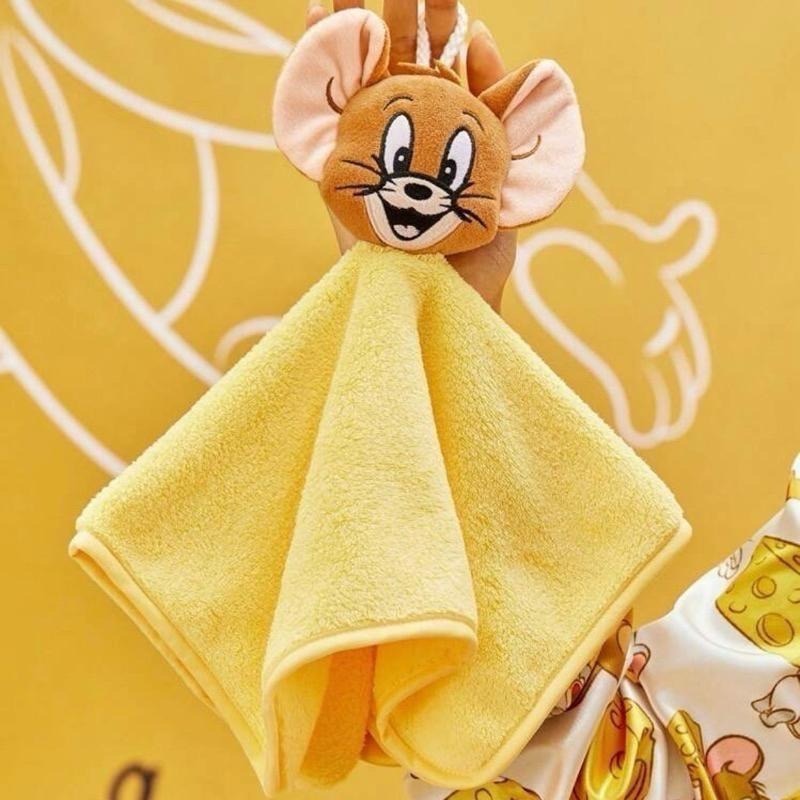 正版聯名 TOM & JERRY湯姆貓和傑利鼠2 件組3D 卡通掛式擦手巾 毛巾-細節圖4