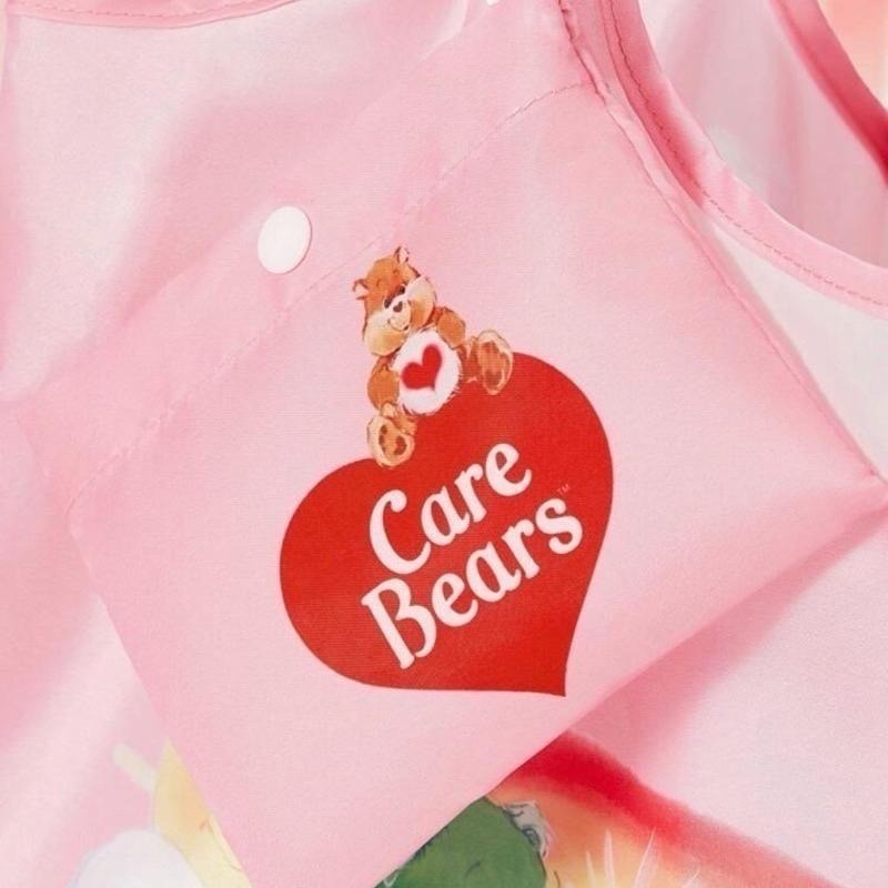 正版聯名 彩虹熊Care Bears 卡通圖案可折疊購物袋 可重複使用手提袋-細節圖3