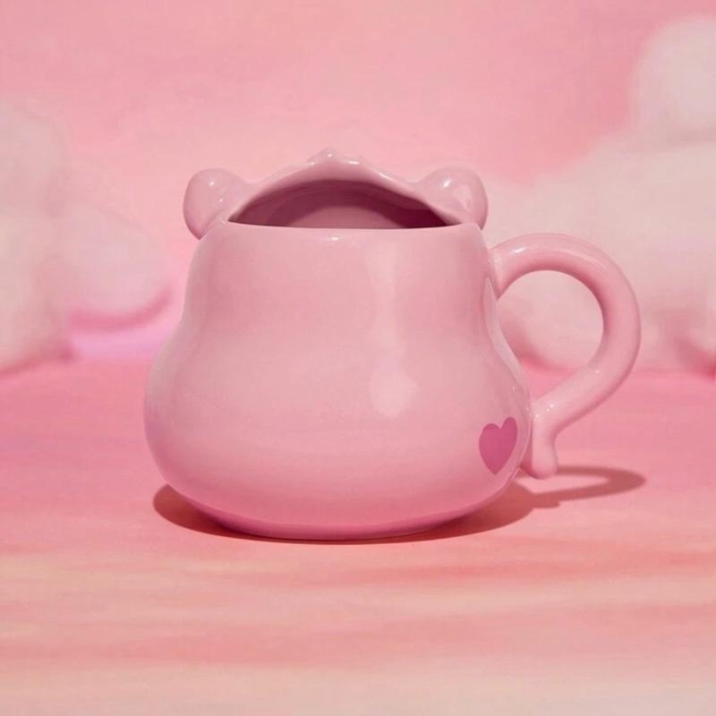 正版聯名 彩虹熊Care Bears 卡通熊圖案陶瓷杯 馬克杯 水杯杯蓋 杯墊-細節圖4