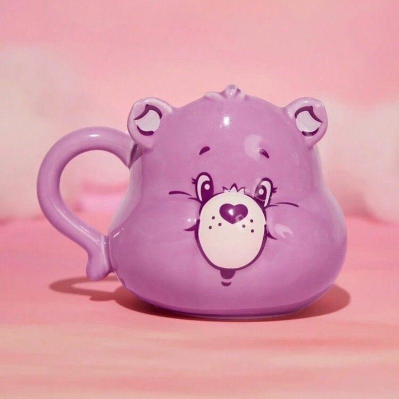 正版聯名 彩虹熊Care Bears 卡通熊圖案陶瓷杯 馬克杯 水杯杯蓋 杯墊-規格圖8