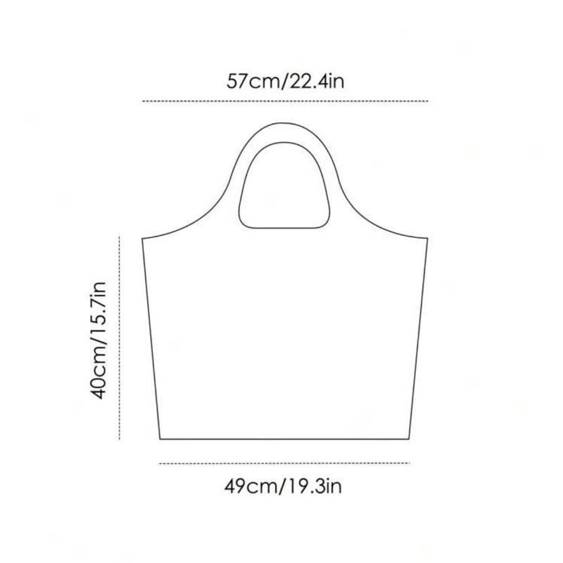 正版聯名 SmileyWorld®卡通笑臉圖案彩色購物袋 可折疊可重複使用手提購物袋-細節圖6