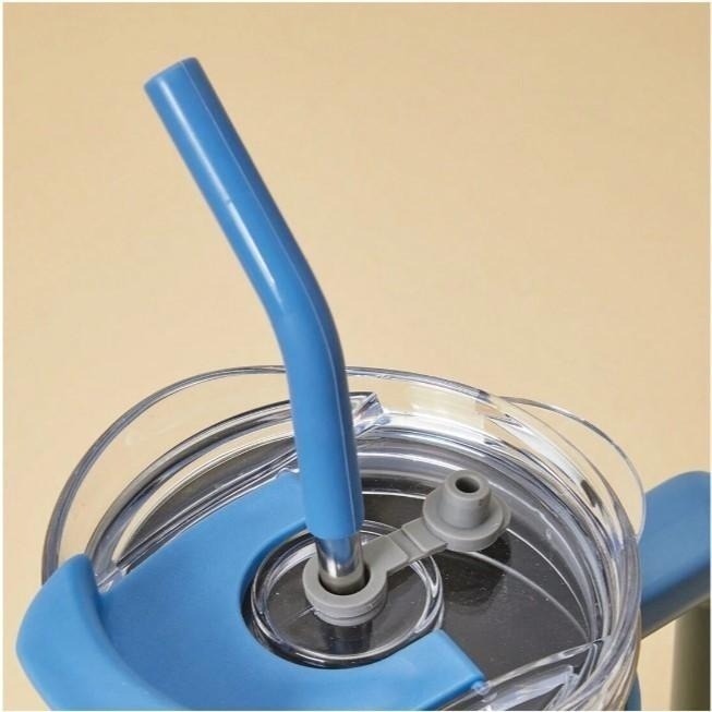 【MINISO】名創優品 Minions正版小小兵1600ml不鏽鋼水瓶 附吸管大容量冰壩杯 造型手拿杯-細節圖3