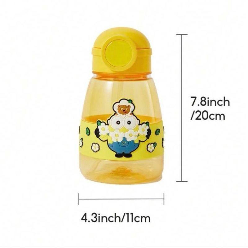【MINISO】名創優品 Minions正版小小兵1600ml不鏽鋼水瓶 附吸管大容量冰壩杯 造型手拿杯-規格圖9