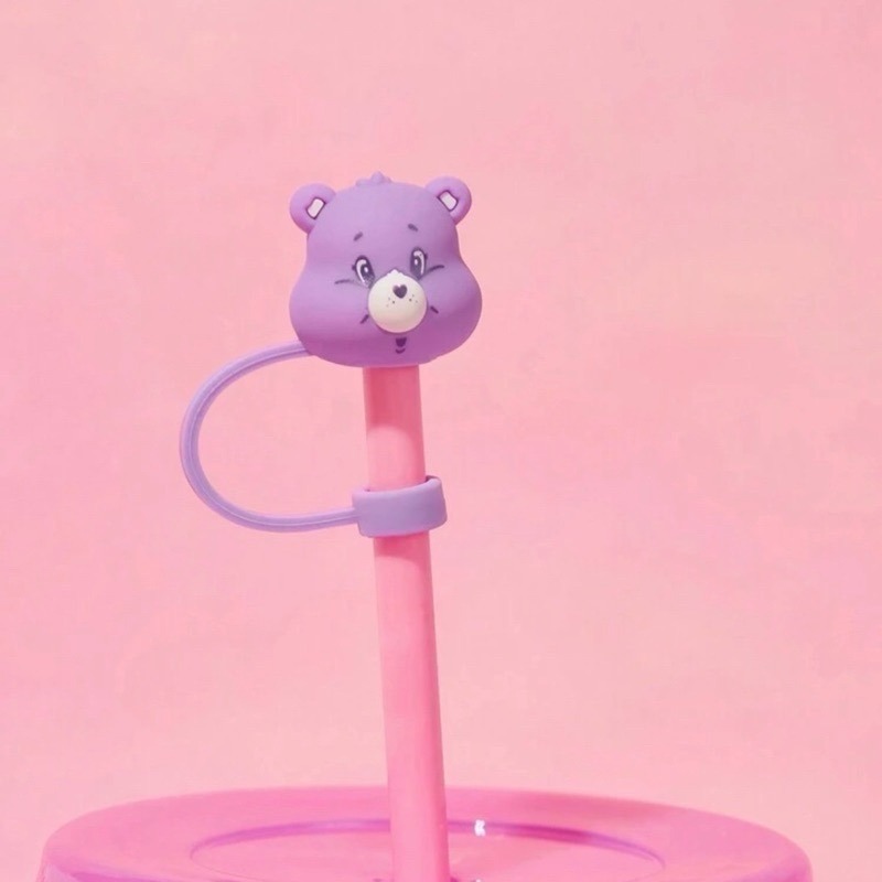 正版聯名 彩虹熊Care Bears 可愛熊圖案矽膠吸管套（不含吸管）-規格圖11