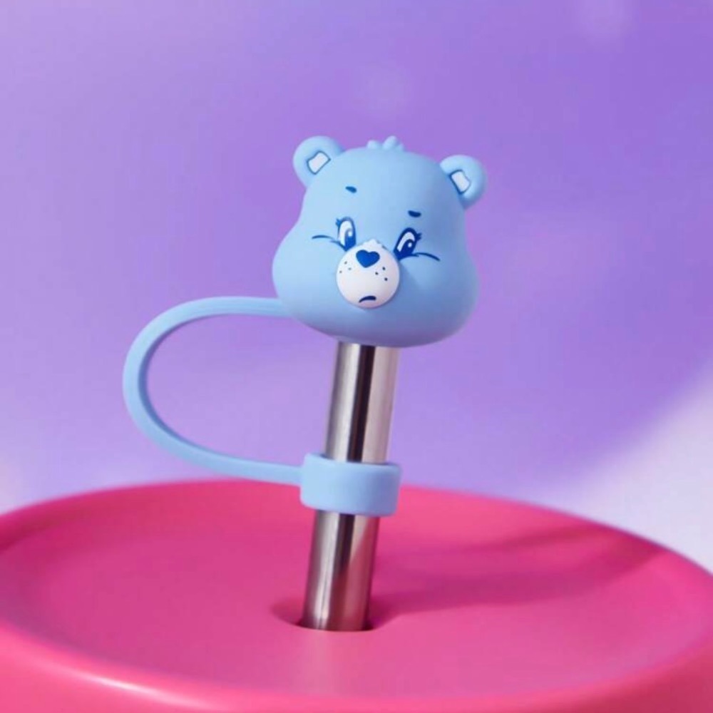 正版聯名 彩虹熊Care Bears 可愛熊圖案矽膠吸管套（不含吸管）-規格圖11