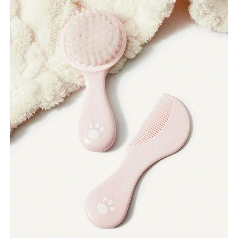 Cozy Pixies 7件組粉色寶寶指甲護理&寶寶頭髮刷梳子套裝組-細節圖9