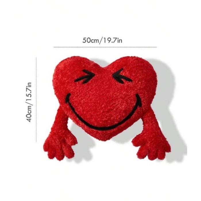 正版聯名 SmileyWorld®卡通笑臉刺繡淡黃色花朵造型裝飾抱枕 靠墊-規格圖9