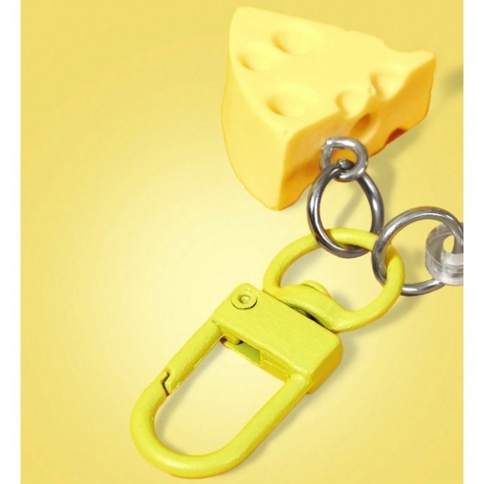 正版聯名 TOM&JERRY湯姆貓和傑利鼠 85週年 老鼠與奶酪壓克力鑰匙圈 包包吊飾-細節圖9