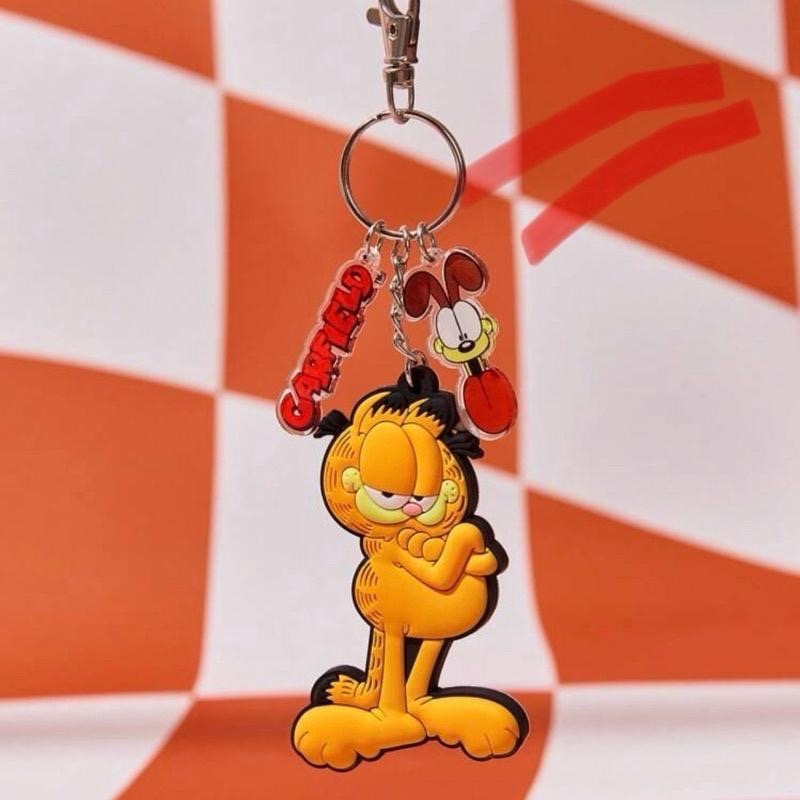 正版聯名 GARFIELD加菲貓 卡通圖案鑰匙圈 鑰匙扣 包包吊飾-細節圖3