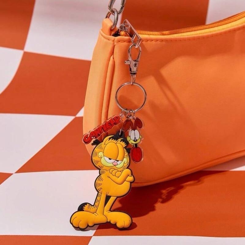 正版聯名 GARFIELD加菲貓 卡通圖案鑰匙圈 鑰匙扣 包包吊飾-細節圖4