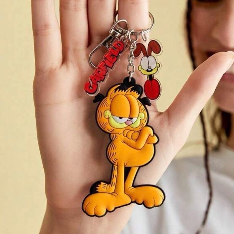正版聯名 GARFIELD加菲貓 卡通圖案鑰匙圈 鑰匙扣 包包吊飾-細節圖8