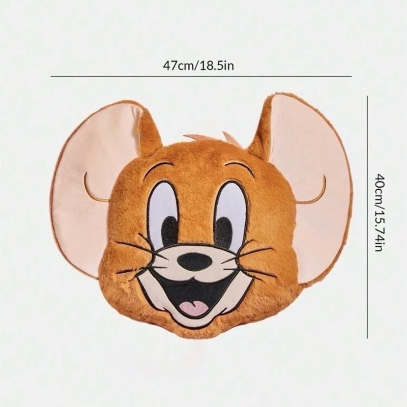 正版聯名 TOM&JERRY湯姆貓和傑利鼠 85周年 絨毛抱枕靠墊 枕頭-細節圖6
