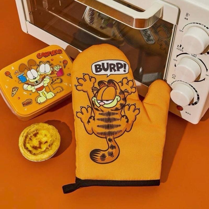 正版聯名 GARFIELD加菲貓 隔熱墊 耐熱手套 隔熱手套 耐熱墊 餐墊 烤箱手套 廚房用手套-細節圖5