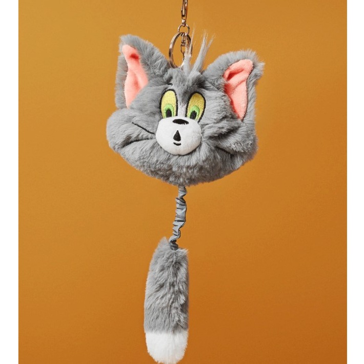 正版聯名 TOM&JERRY湯姆貓和傑利鼠 85週年 會振動尾巴的毛絨可愛吊墜-細節圖11