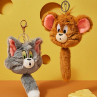 正版聯名 TOM&amp;JERRY湯姆貓和傑利鼠 85週年 會振動尾巴的毛絨可愛吊墜