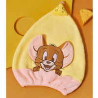 正版聯名 TOM&amp;JERRY湯姆貓和傑利鼠 85週年 卡通毛絨乾髮巾 吸水乾髮帽