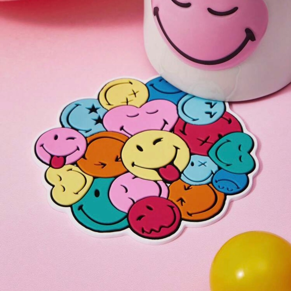 正版聯名 SmileyWorld®粉色笑臉造型馬克杯 杯子-規格圖11
