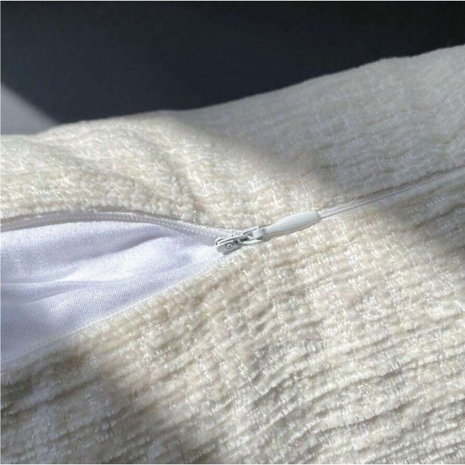 條紋雪尼爾布料刺繡裝飾枕套(不附帶枕頭芯)1入組 現代簡約風抱枕枕套 方形抱枕 靠背枕 沙發抱枕-細節圖10