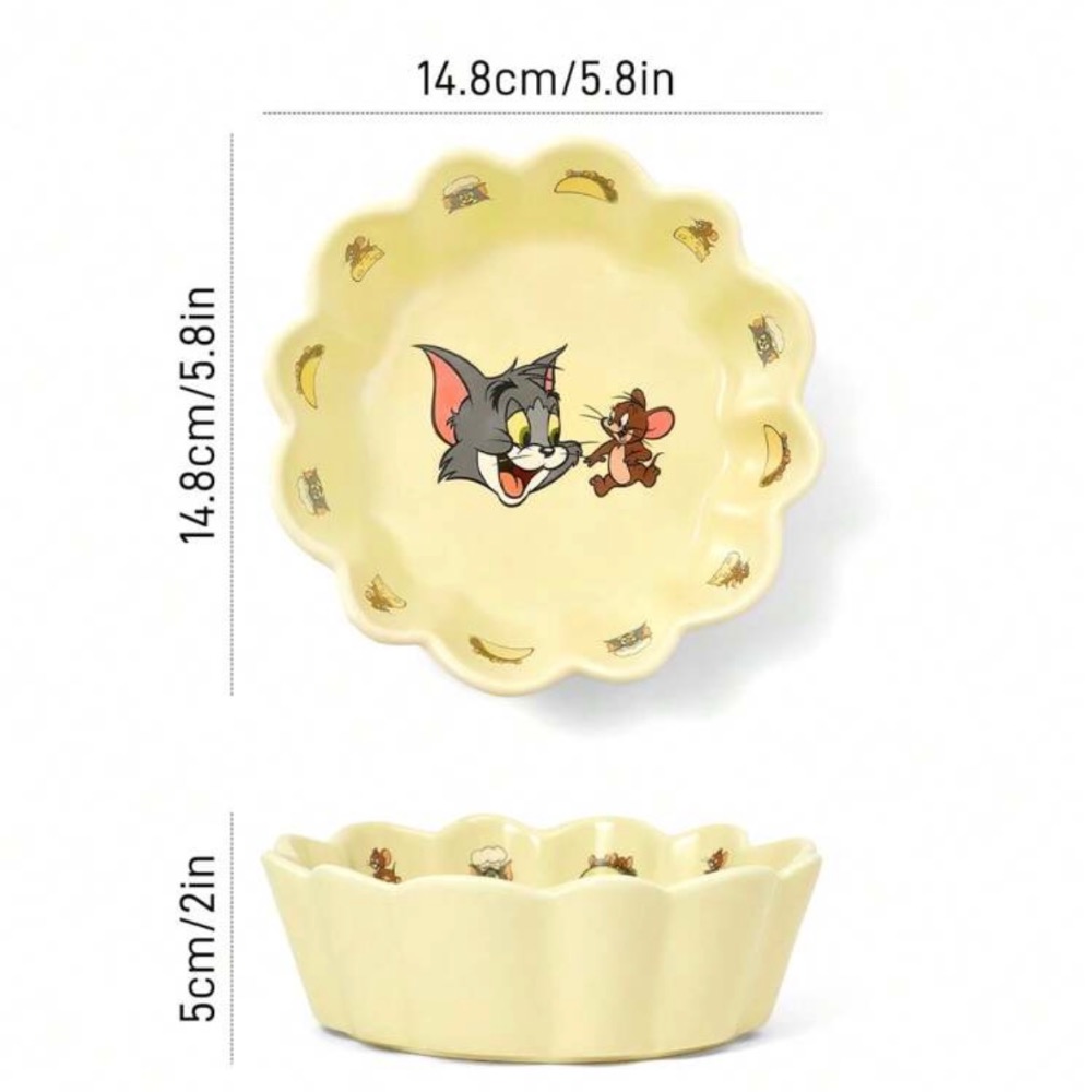 正版聯名 GARFIELD加菲貓 620ml大容量可愛陶瓷泡麵碗大碗公（配有筷子）-規格圖6