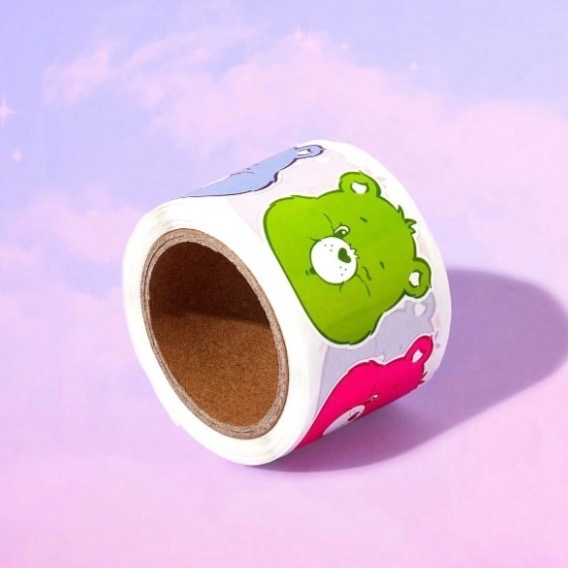 正版聯名 彩虹熊Care Bears  1卷卡通熊圖案貼紙-細節圖2