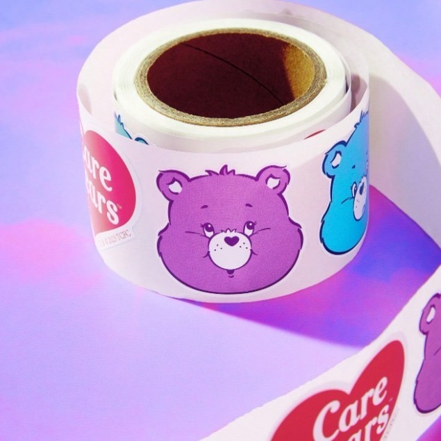 正版聯名 彩虹熊Care Bears  1卷卡通熊圖案貼紙-細節圖5