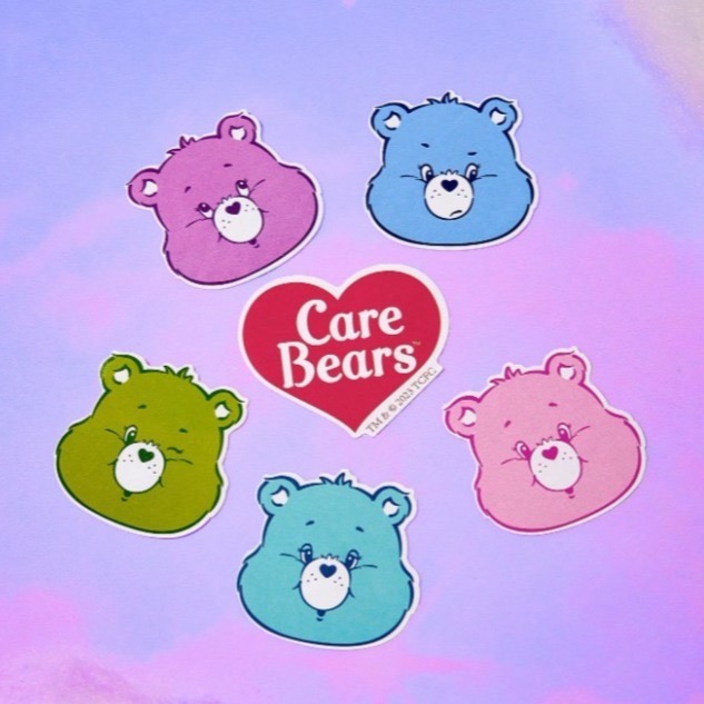 正版聯名 彩虹熊Care Bears  1卷卡通熊圖案貼紙-細節圖6