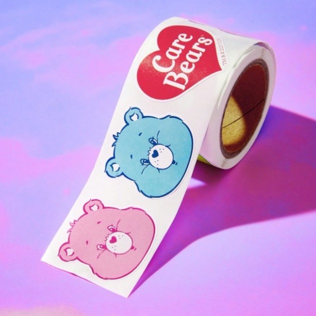 正版聯名 彩虹熊Care Bears  1卷卡通熊圖案貼紙-規格圖7