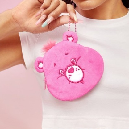 正版聯名 彩虹熊Care Bears 卡通熊設計零錢包 包包吊飾-細節圖3