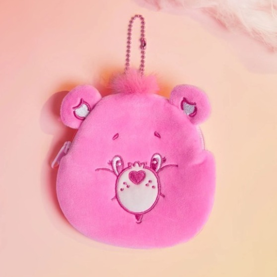 正版聯名 彩虹熊Care Bears 卡通熊設計零錢包 包包吊飾-細節圖5