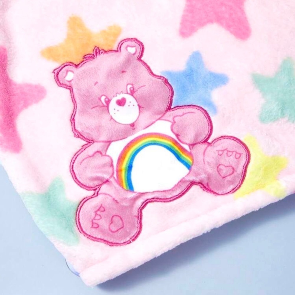 正版聯名 彩虹熊Care Bears 愛心熊吸水髮帽 乾髮帽髮巾-細節圖5