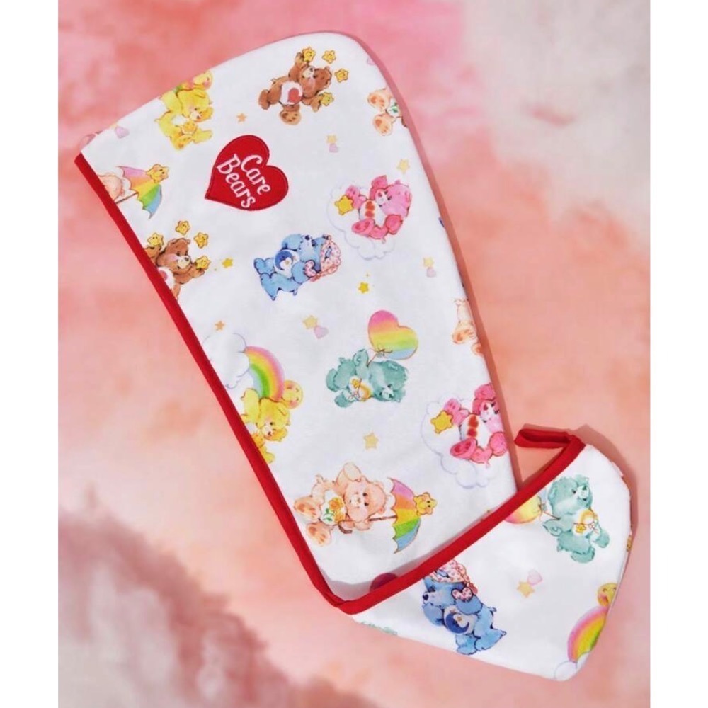 正版聯名 彩虹熊Care Bears 愛心熊吸水髮帽 乾髮帽髮巾-規格圖11