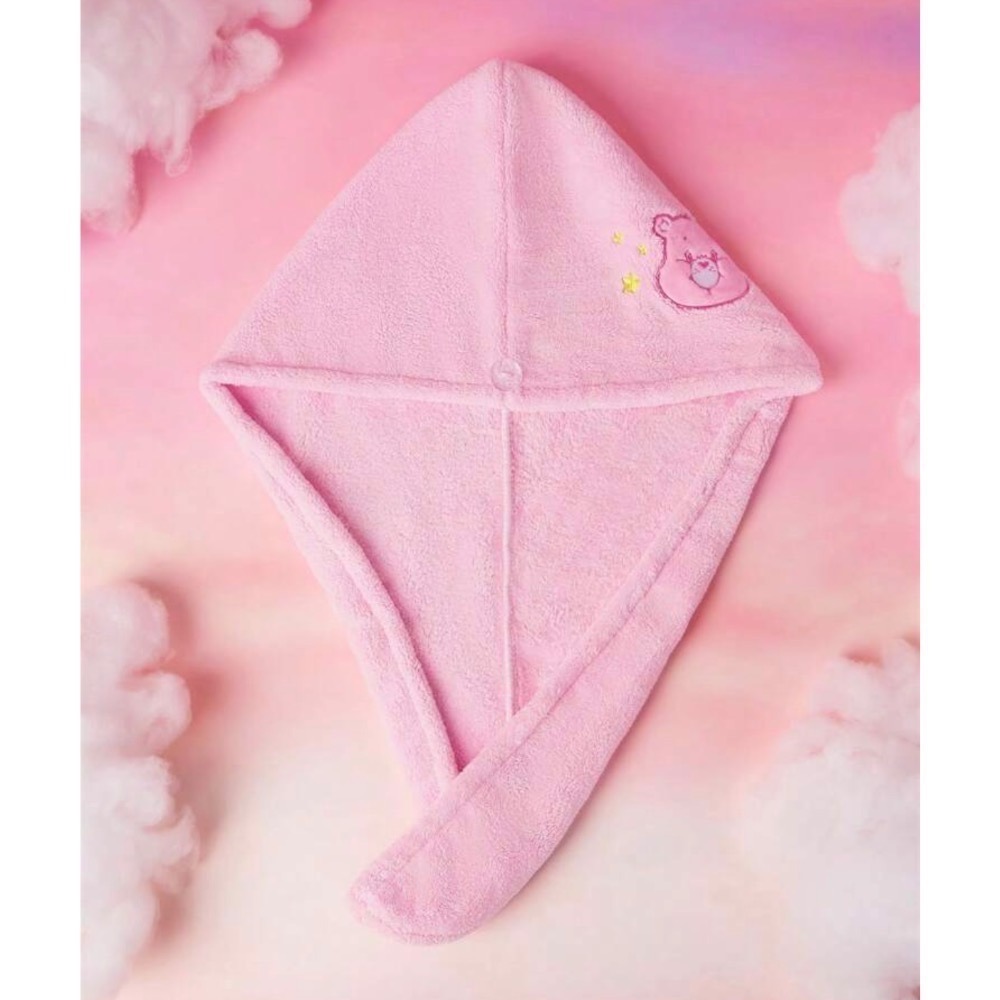 正版聯名 彩虹熊Care Bears 愛心熊吸水髮帽 乾髮帽髮巾-規格圖11