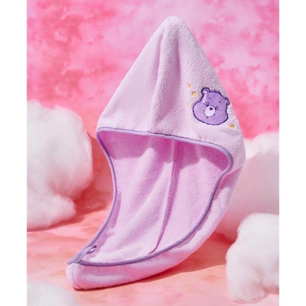 正版聯名 彩虹熊Care Bears 愛心熊吸水髮帽 乾髮帽髮巾-規格圖11