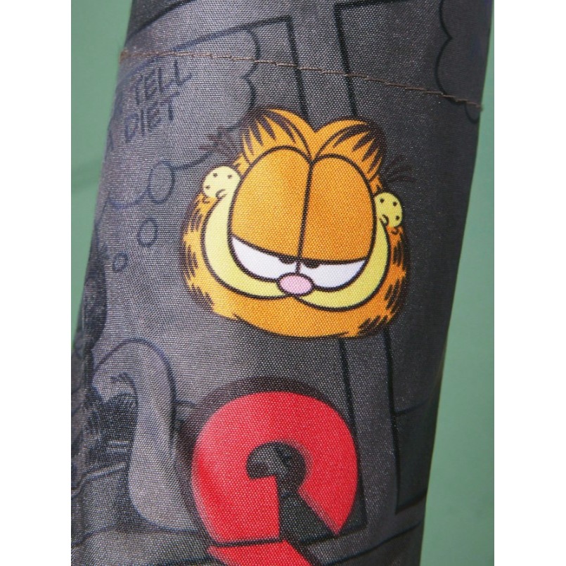 正版聯名 GARFIELD加菲貓 黑色造型自動開合三折自動傘 黑膠防曬塗層抗UV防曬雨傘-細節圖5