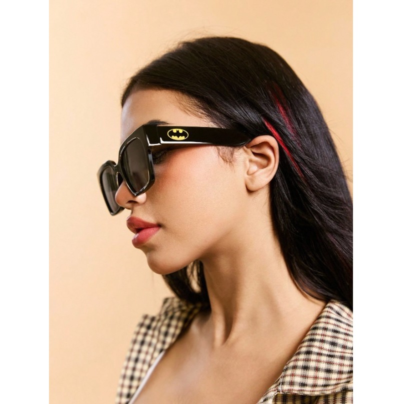 正版聯名 BATMAN蝙蝠俠 超級英雄黑色時尚男女通用墨鏡眼鏡(附收納袋)-細節圖6
