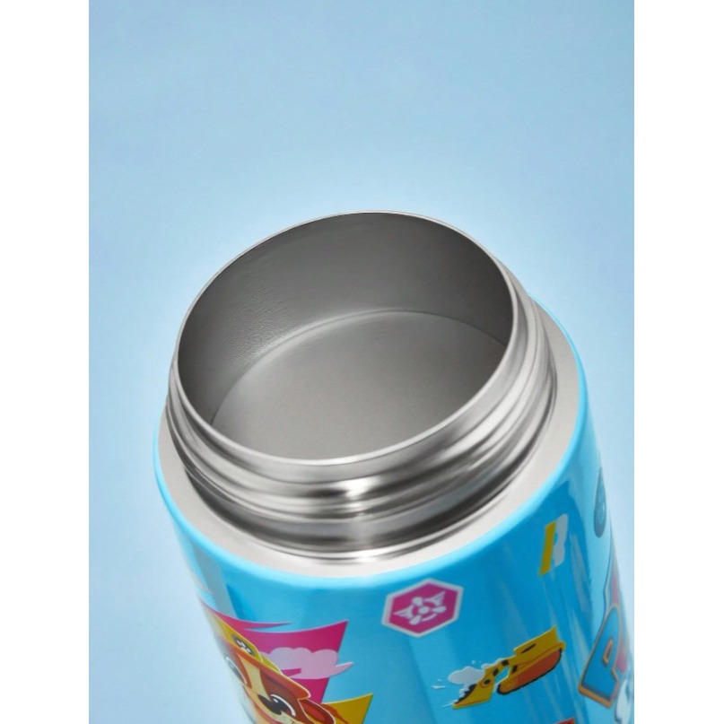 正版聯名 汪汪隊 PAW Patrol 500ml不銹鋼卡通圖案不鏽鋼保溫杯 附蓋防漏矽膠吸管-細節圖8