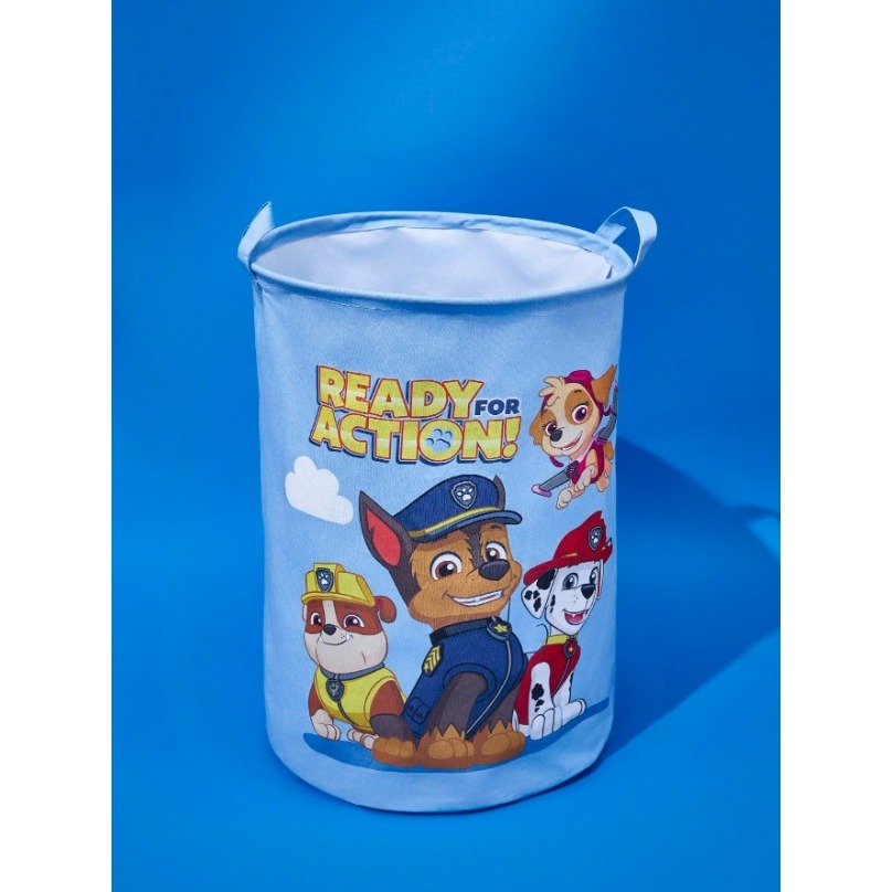 正版聯名 汪汪隊 PAW Patrol 卡通圖案可折疊收納籃 玩具收納 衣物收納籃-細節圖2