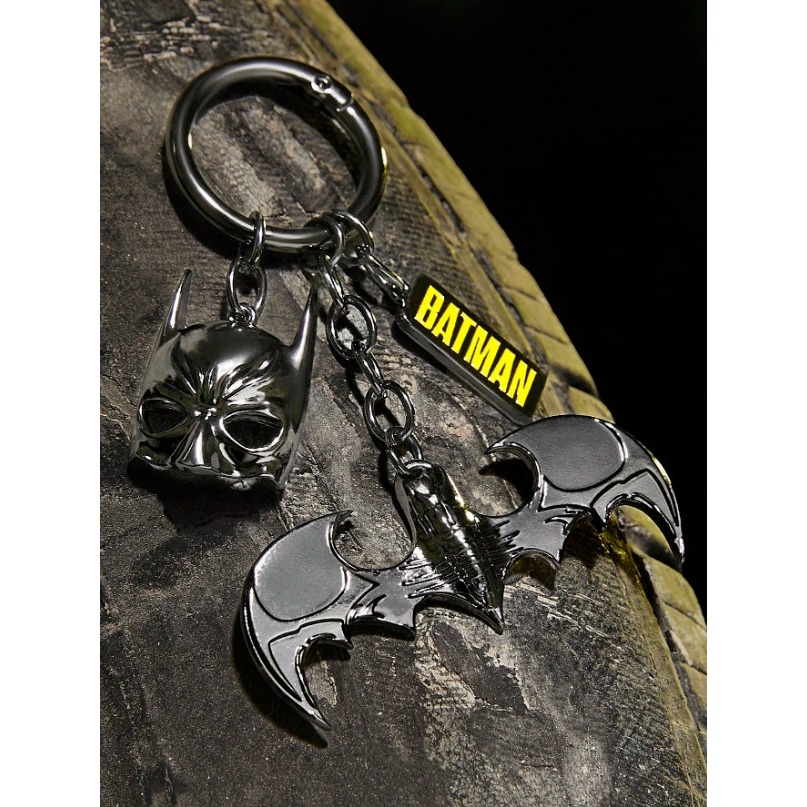 正版聯名 BATMAN蝙蝠俠 英雄面具和蝙蝠腳色金屬吊飾 鑰匙圈-細節圖5