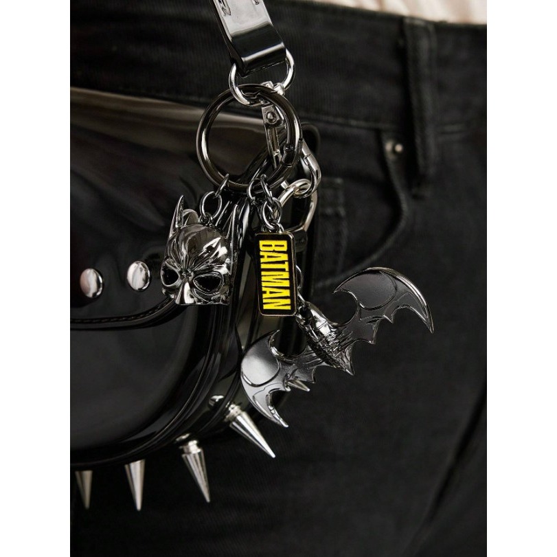 正版聯名 BATMAN蝙蝠俠 英雄面具和蝙蝠腳色金屬吊飾 鑰匙圈-細節圖6