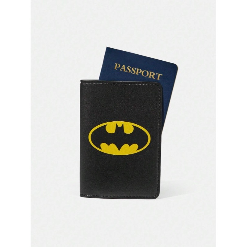 正版聯名 BATMAN蝙蝠俠 超級英雄蝙蝠卡通圖案護照套 PU保護套 護照夾-細節圖2