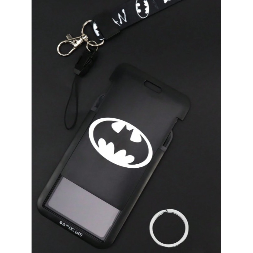 正版聯名 BATMAN蝙蝠俠 超級英雄卡通蝙蝠圖案識別證套 證件套 卡套-細節圖6