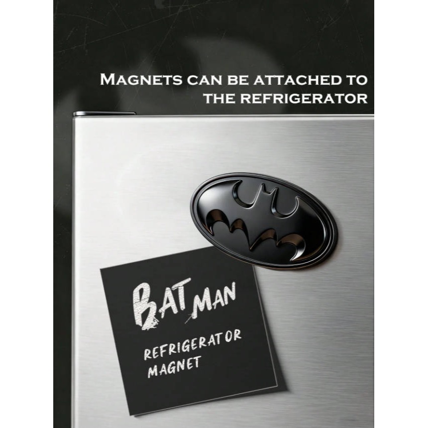正版聯名 BATMAN蝙蝠俠 超級英雄蝙蝠圖案金屬創意造型冰箱貼開罐器-細節圖2