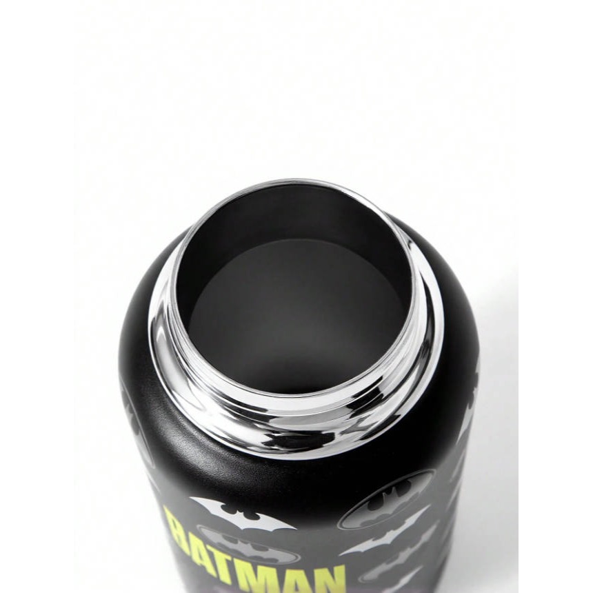 正版聯名 BATMAN蝙蝠俠 超級英雄蝙蝠圖案黑色700ml不鏽鋼保溫杯 帶手柄運動水壺-細節圖7