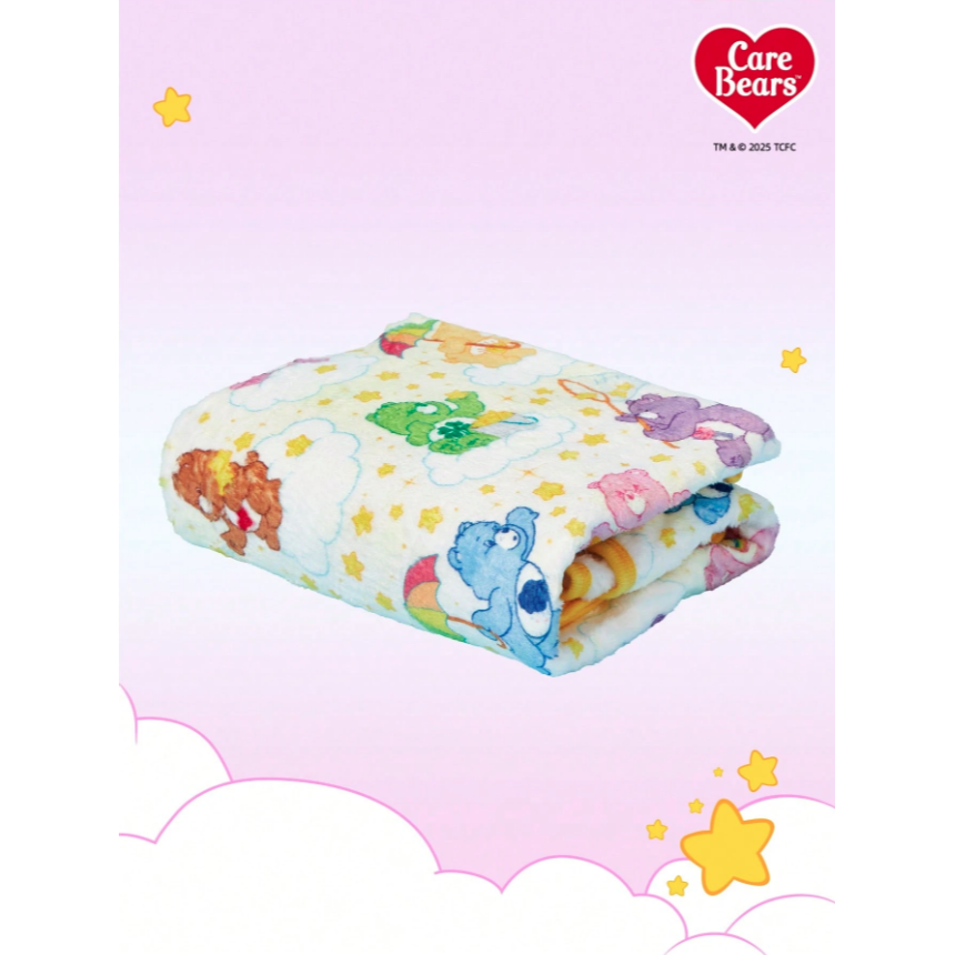 正版聯名 彩虹熊Care Bears 熊熊圖案印花毛絨保暖四季通用貓狗毯 寵物毯 寵物棉被 寵物墊 寵物毛毯-細節圖3